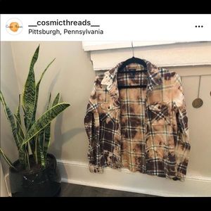 Bleach dyed flannel!